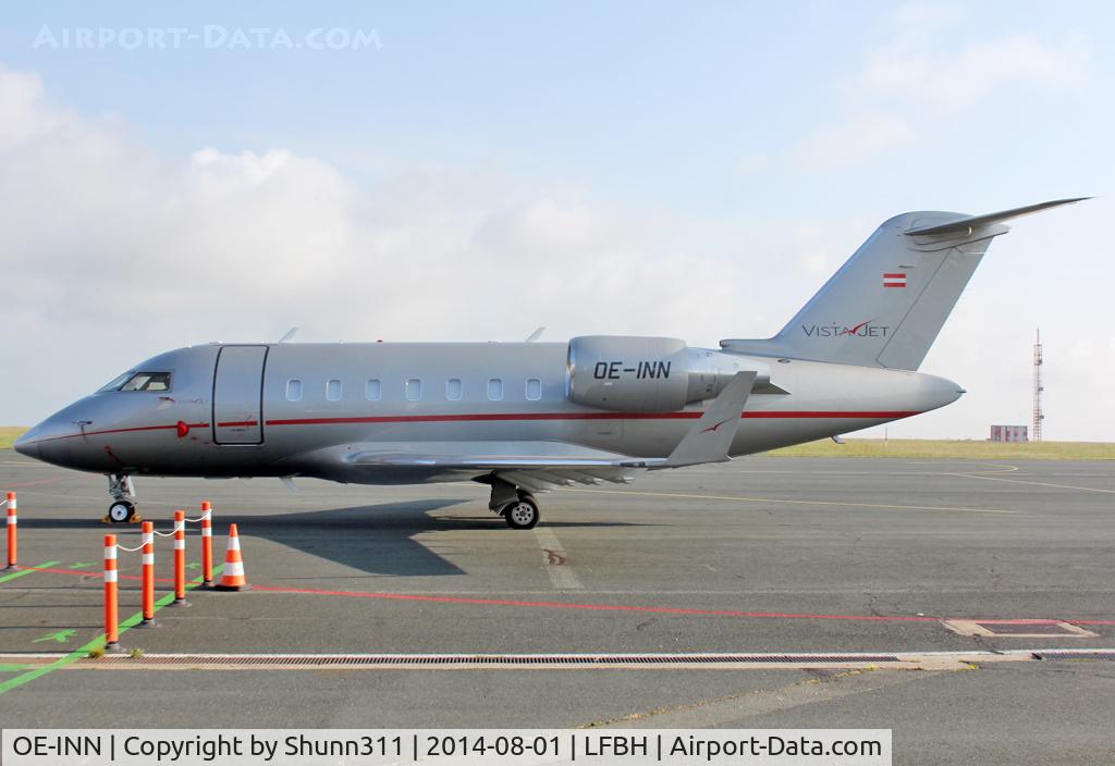 OE-INN, 2008 Bombardier Challenger 605 (CL-600-2B16) C/N 5743, Parked near the Control Tower...