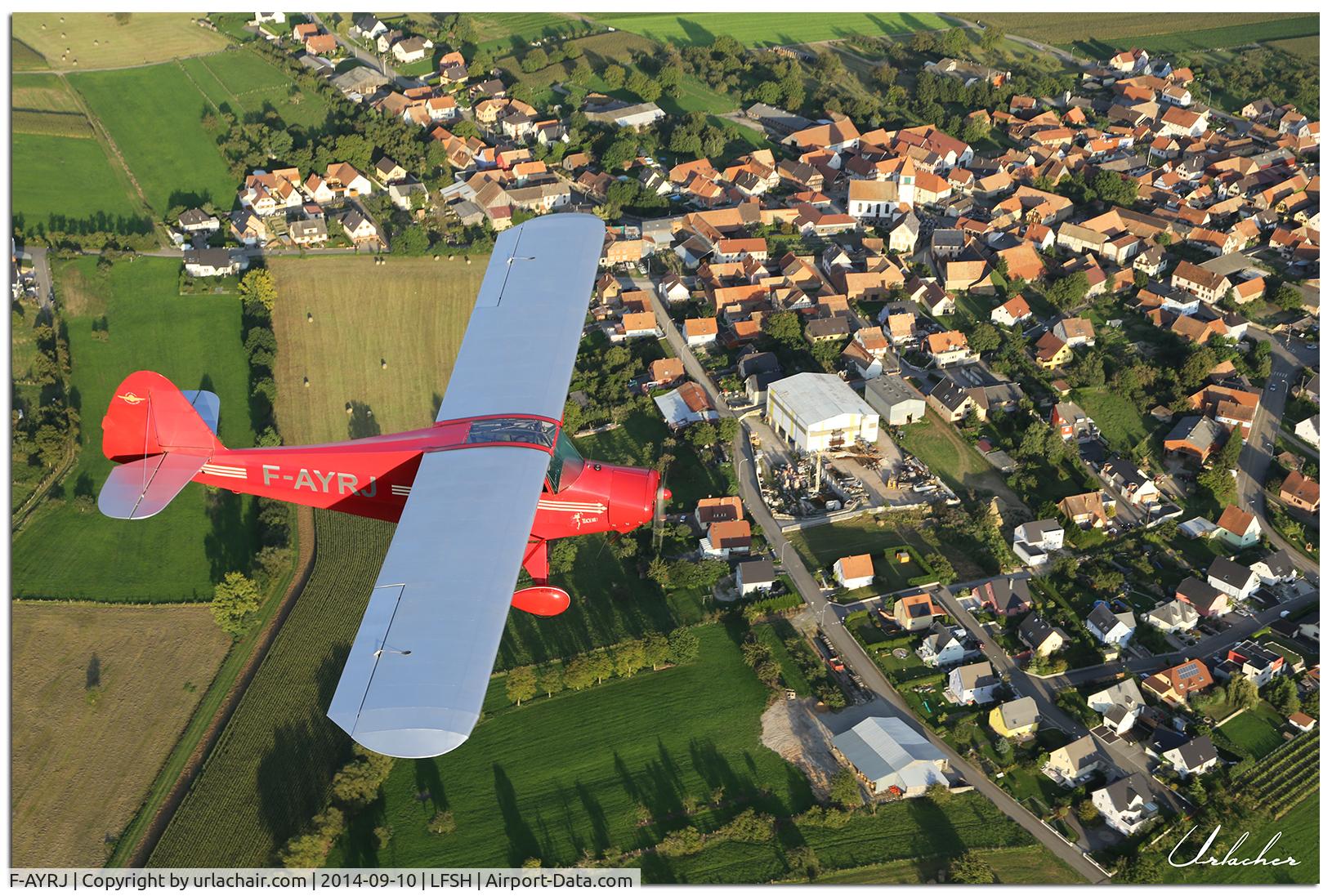 F-AYRJ, 1940 Porterfield CP-65 C/N 720, Air to air session photos at LFSH Haguenau in France