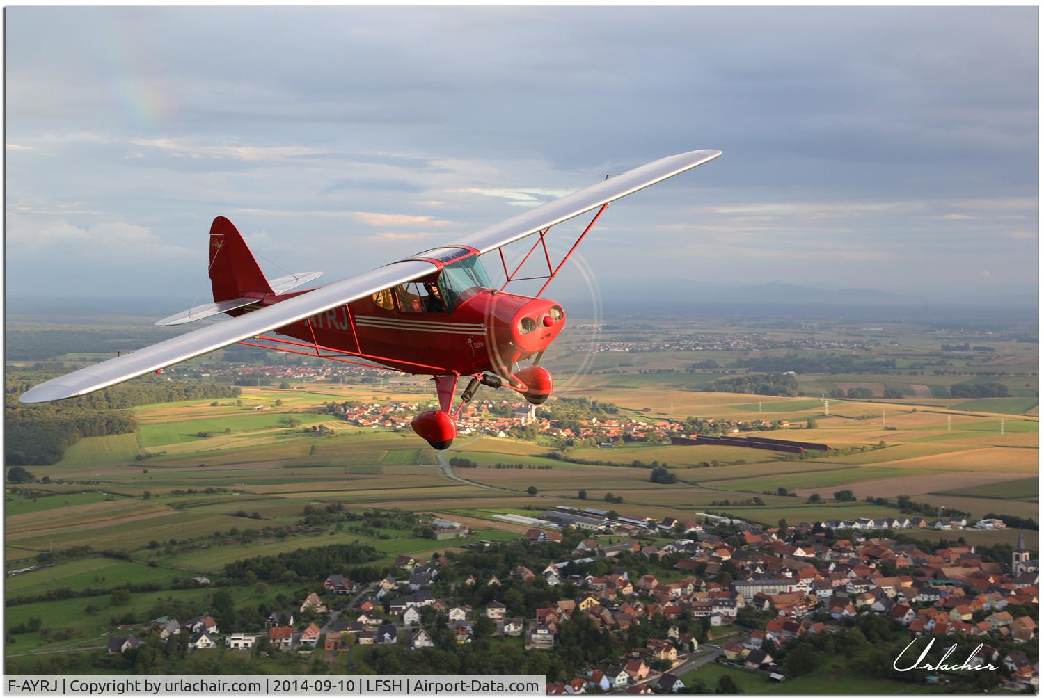 F-AYRJ, 1940 Porterfield CP-65 C/N 720, Air to air session photos for Info-Pilote magazine