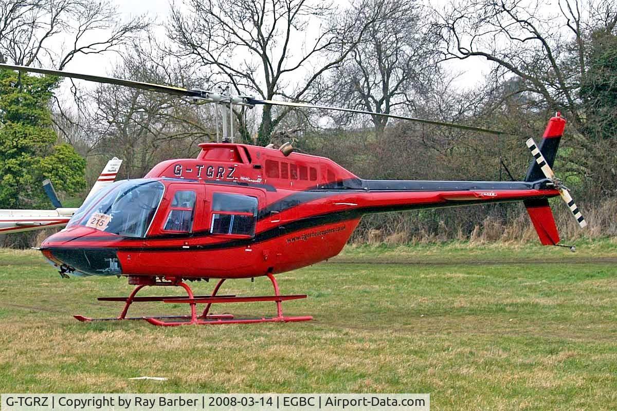 G-TGRZ, 1977 Bell 206B JetRanger II C/N 2288, Bell 206B3 Jet Ranger III [2288] (Tiger Helicopters) Cheltenham Racecourse~G 13/03/2008