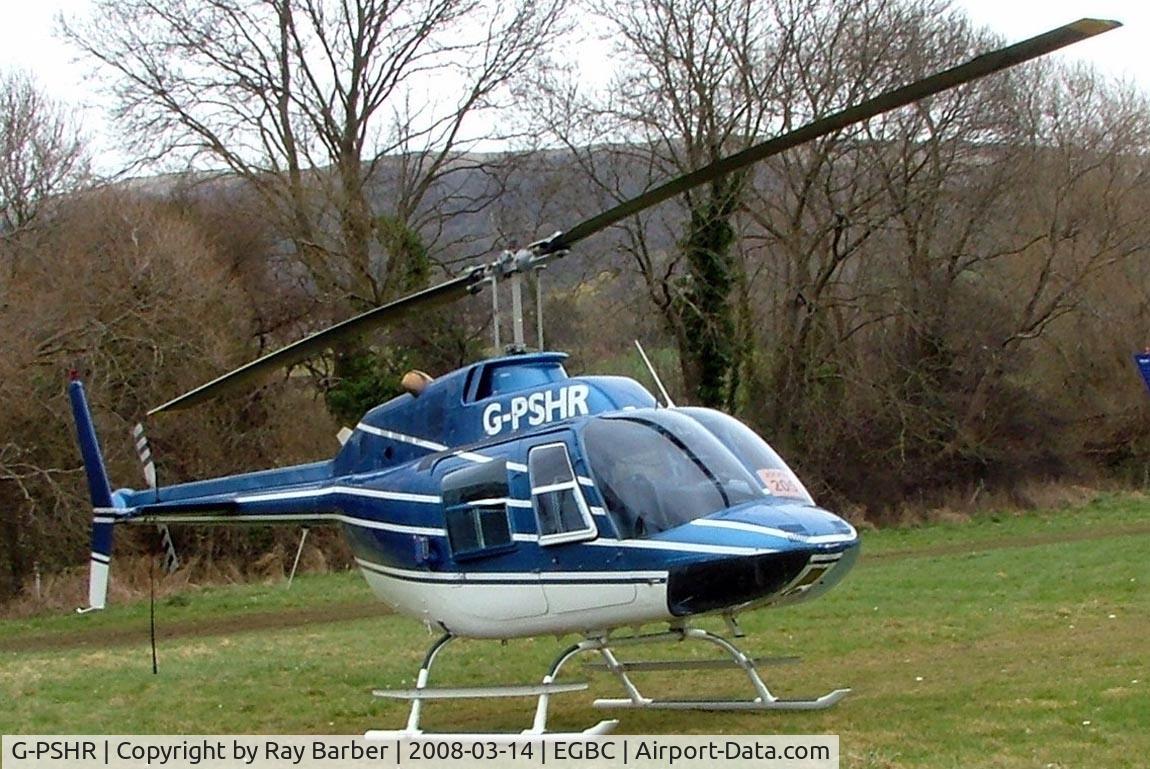 G-PSHR, 1985 Agusta AB-206B JetRanger II C/N 8690, Agusta-Bell AB.206B-3 Jet Ranger III [8690] Cheltenham Racecourse~G 14/03/2008