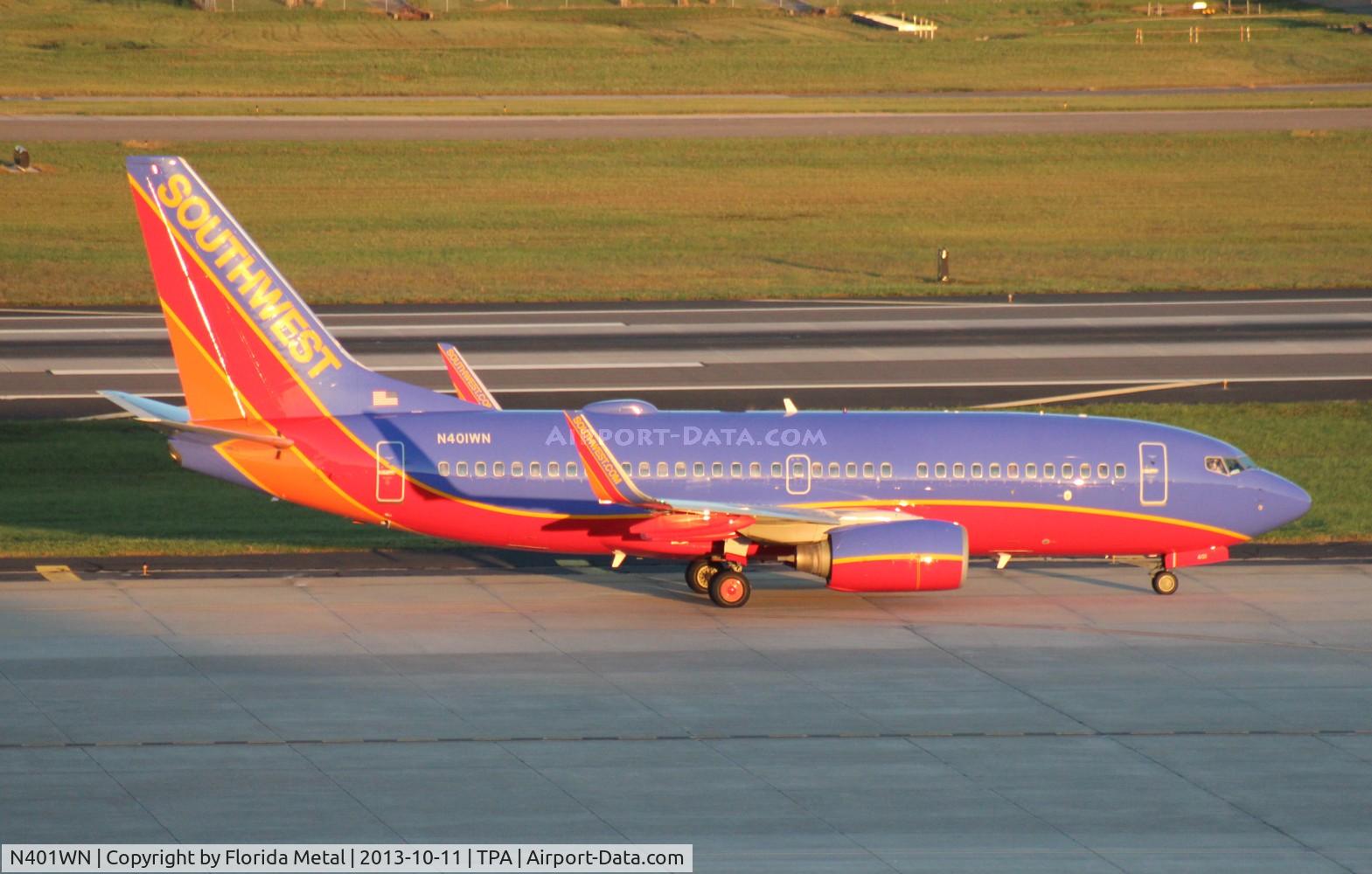 N401WN, 2001 Boeing 737-7H4 C/N 29813, Southwest 737-700