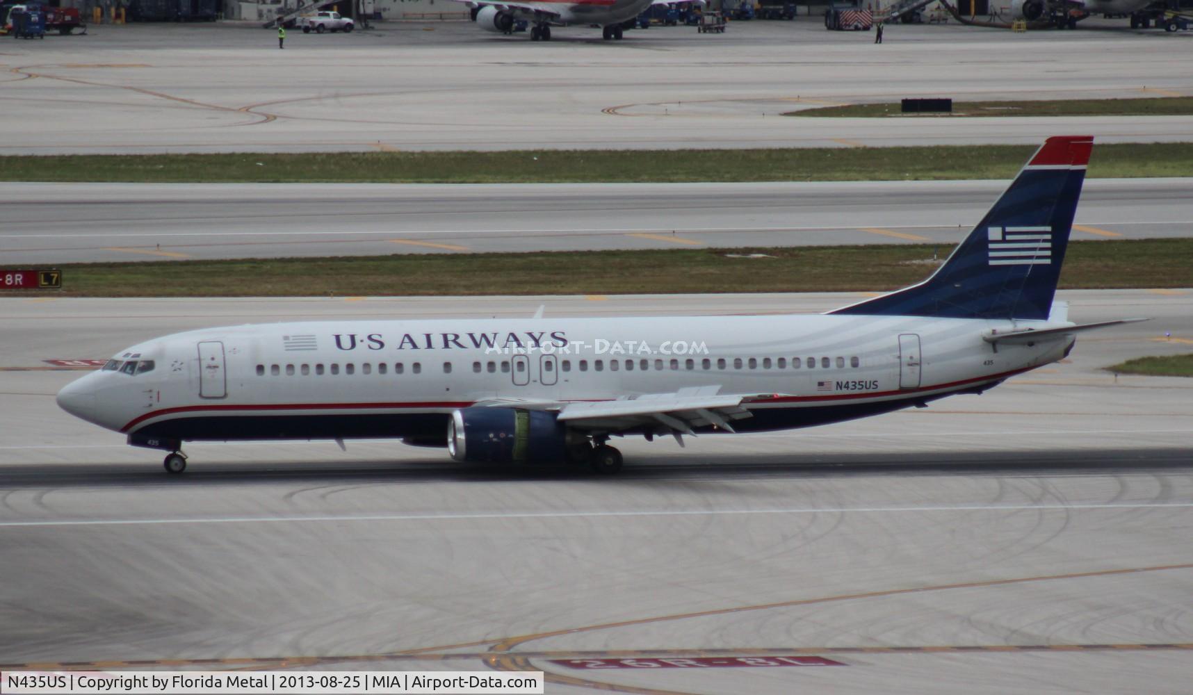 N435US, 1990 Boeing 737-4B7 C/N 24557, US Airways 737-400