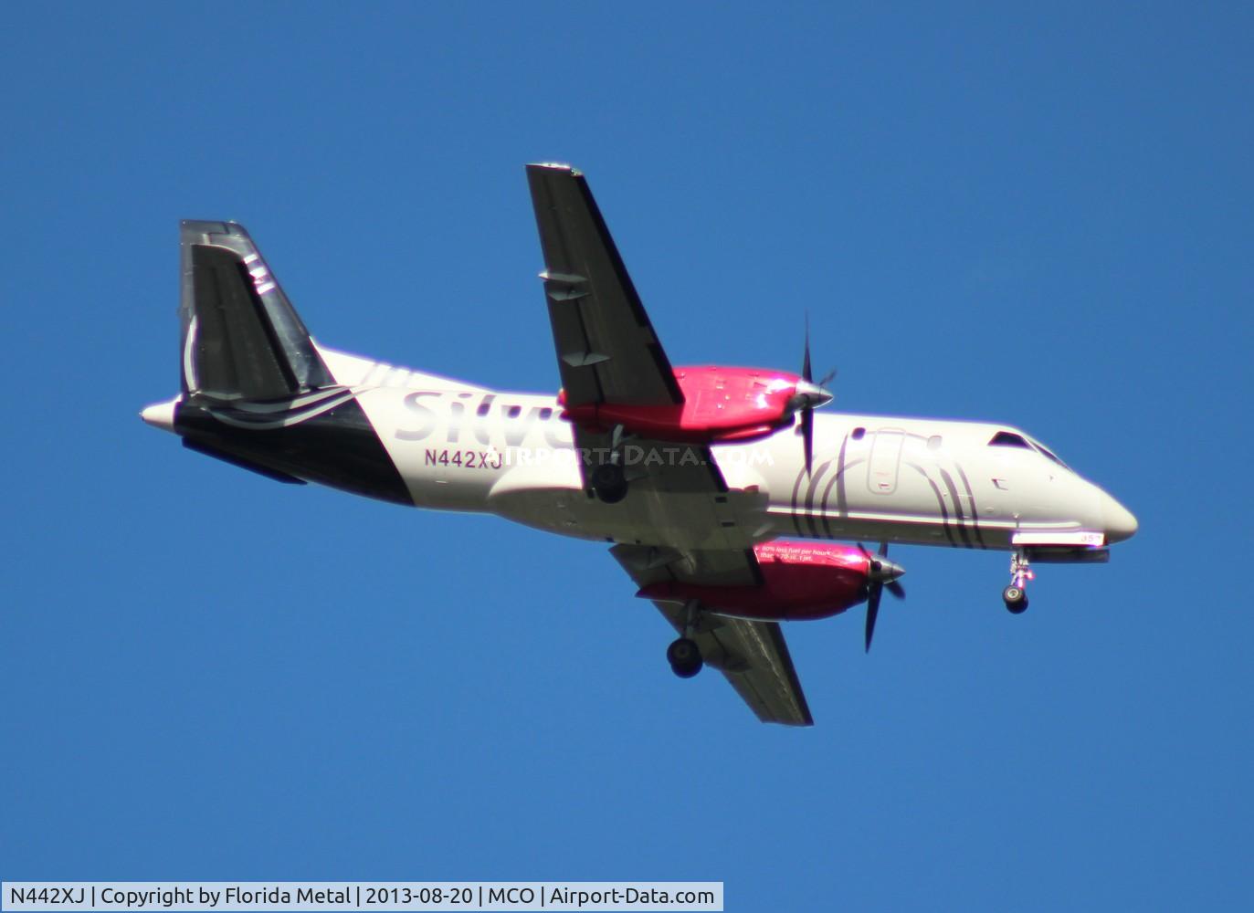 N442XJ, 1998 Saab 340B C/N 340B-442, Silver Saab 340B