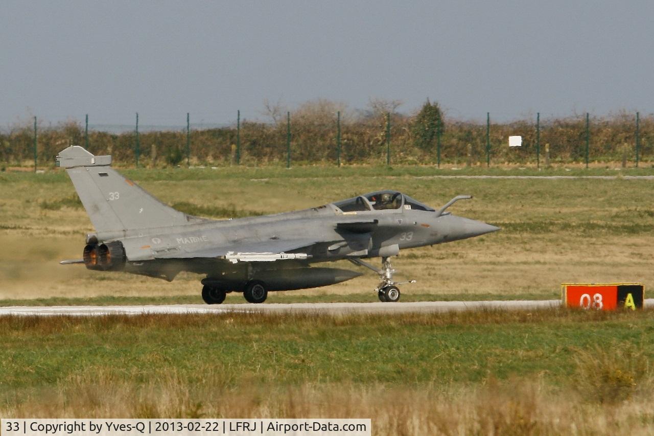 33, Dassault Rafale M C/N 33, French Naval Aviation Dassault Rafale M, Take off rwy 08, Landivisiau Naval Air Base (LFRJ)