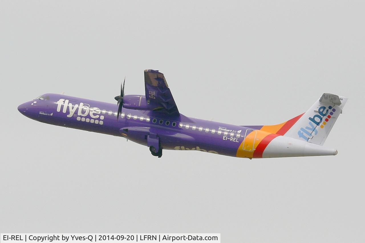 EI-REL, 2007 ATR 72-212A C/N 748, ATR 72-212A, Take off rwy 28, Rennes-St Jacques  airport (LFRN-RNS)