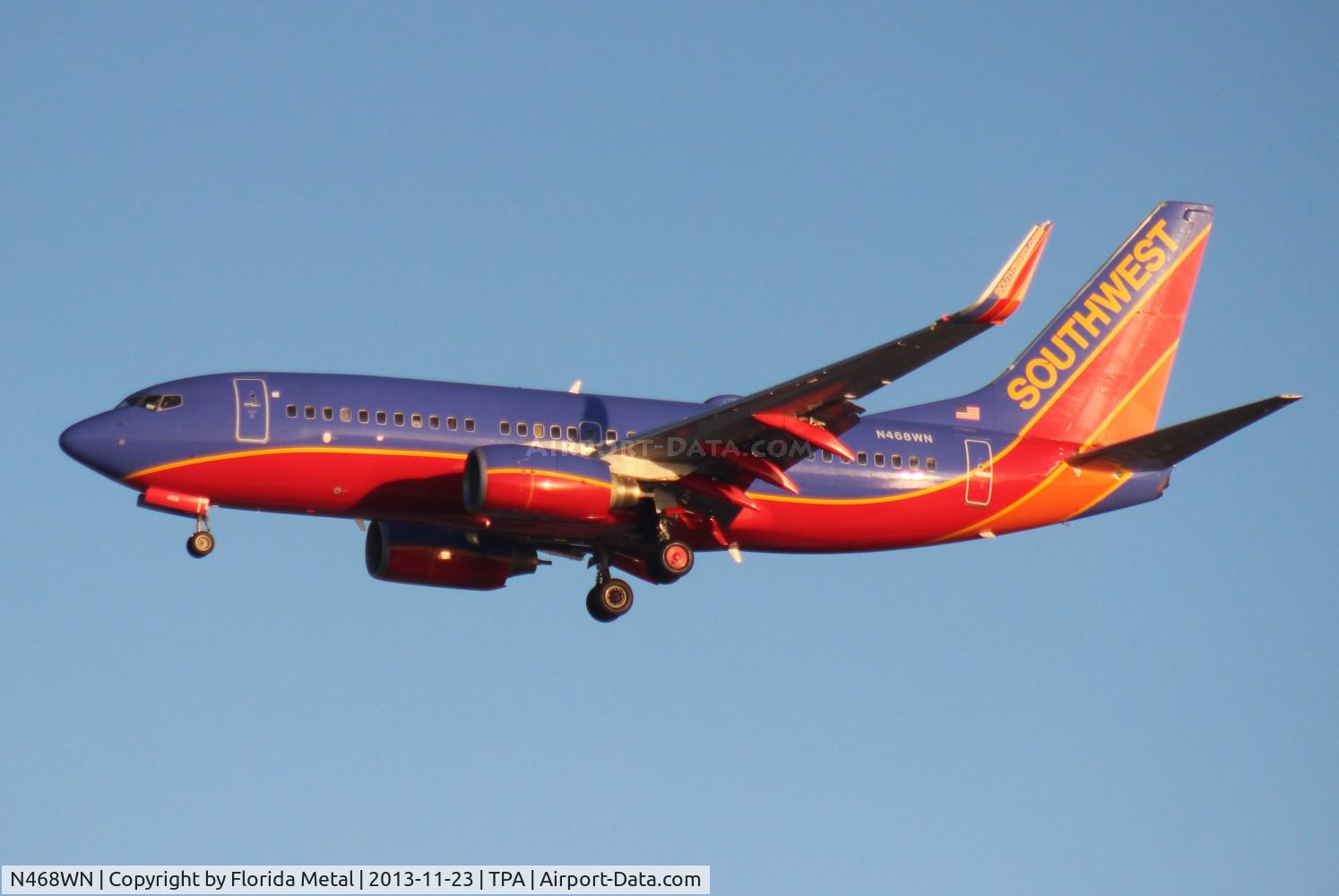 N468WN, 2004 Boeing 737-7H4 C/N 33858, Southwest 737-700