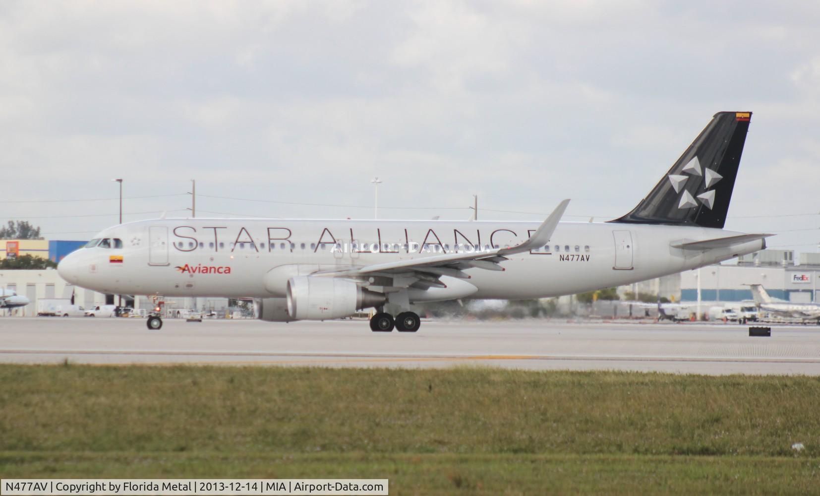 N477AV, 2013 Airbus A320-214 C/N 5477, Avianca Star Alliance A320