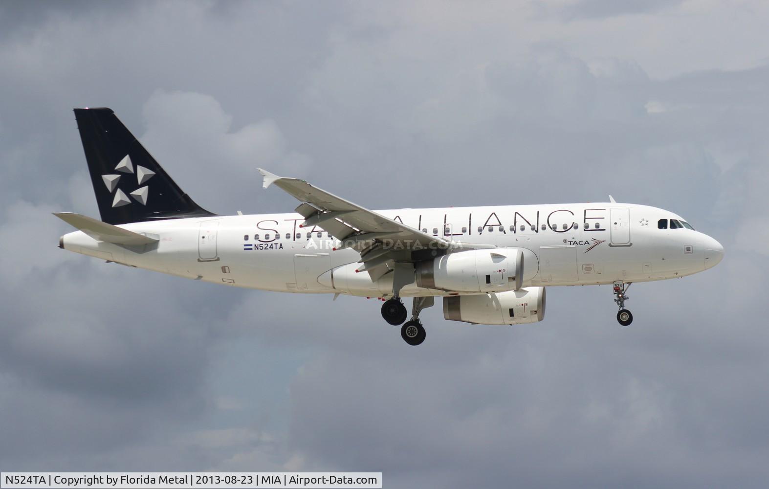 N524TA, 2012 Airbus A319-132 C/N 5280, Taca Star Alliance A319