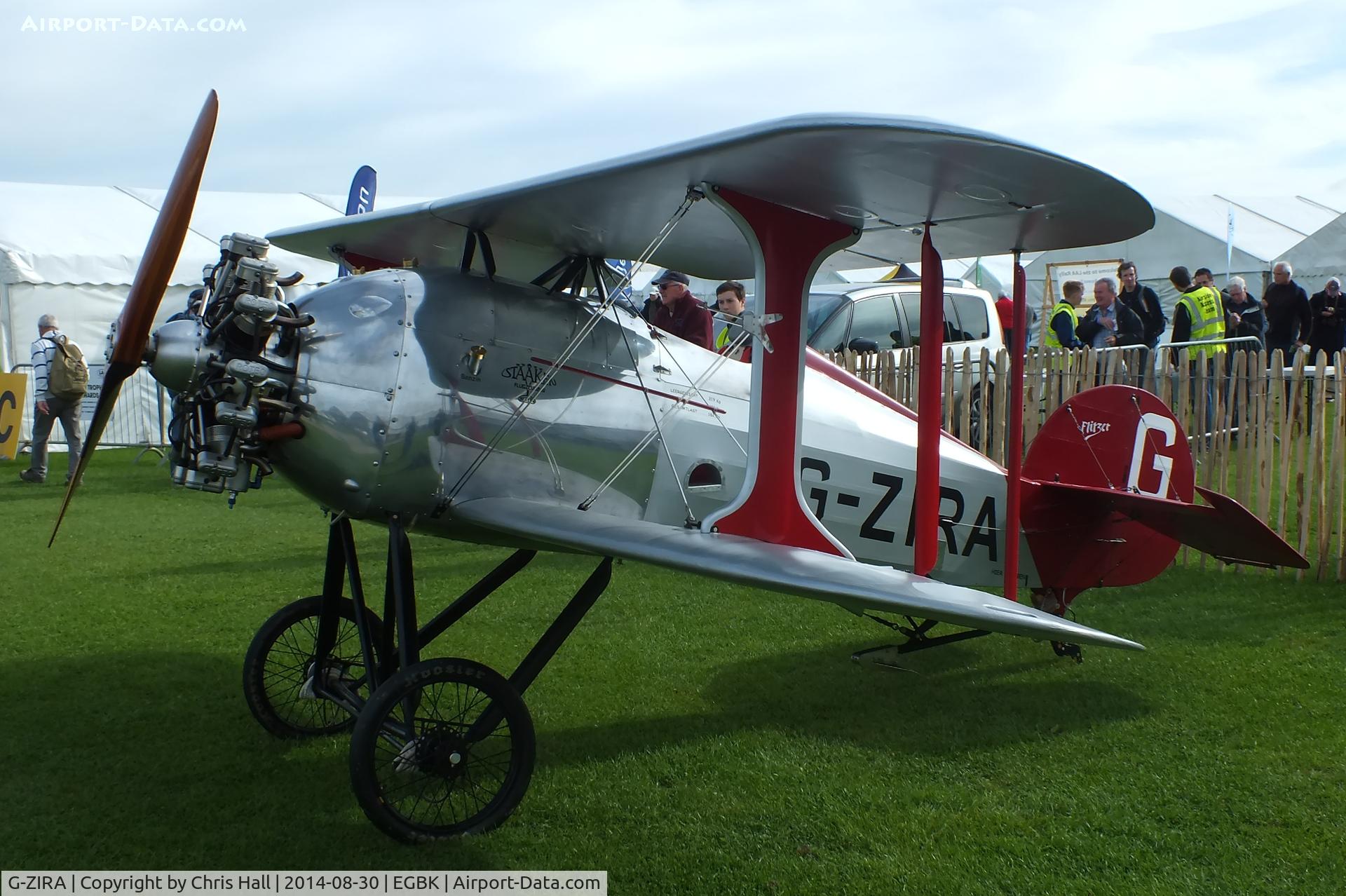 G-ZIRA, 2008 Flitzer Z-1RA Stummelflitzer C/N PFA 342-14596, at the LAA Rally 2014, Sywell