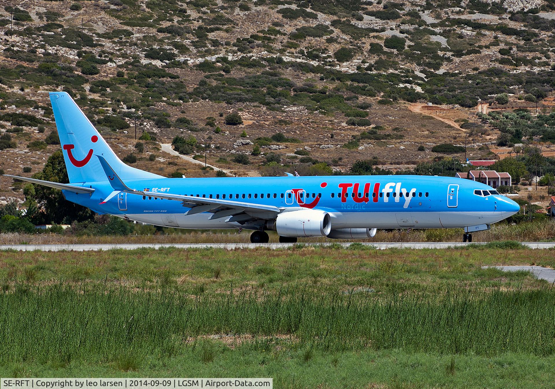 SE-RFT, 2011 Boeing 737-8K5 C/N 38097, Samos 9.9.14