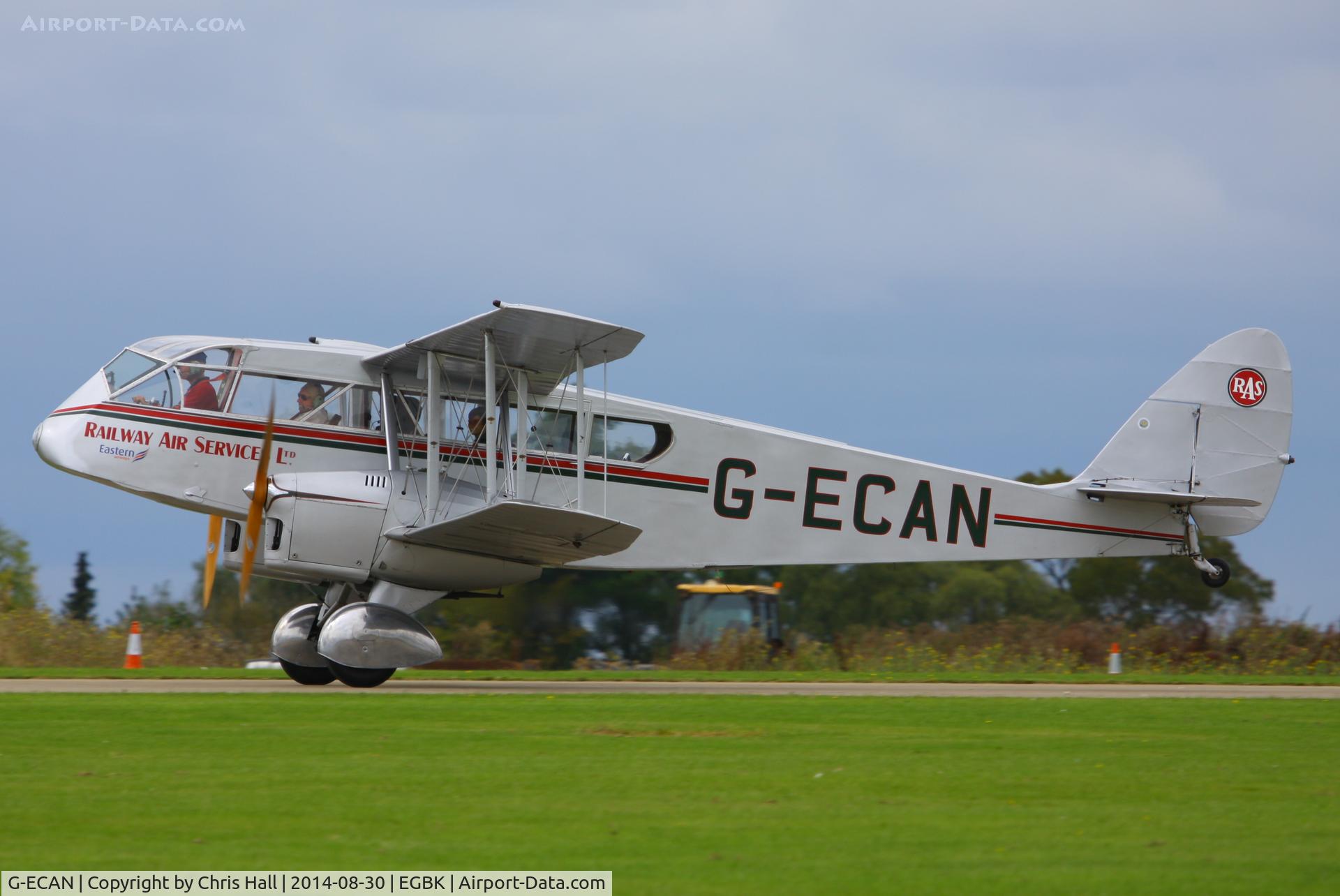 G-ECAN, 1943 De Havilland Australia DH-84 Dragon 3 C/N DHA2048, at the LAA Rally 2014, Sywell
