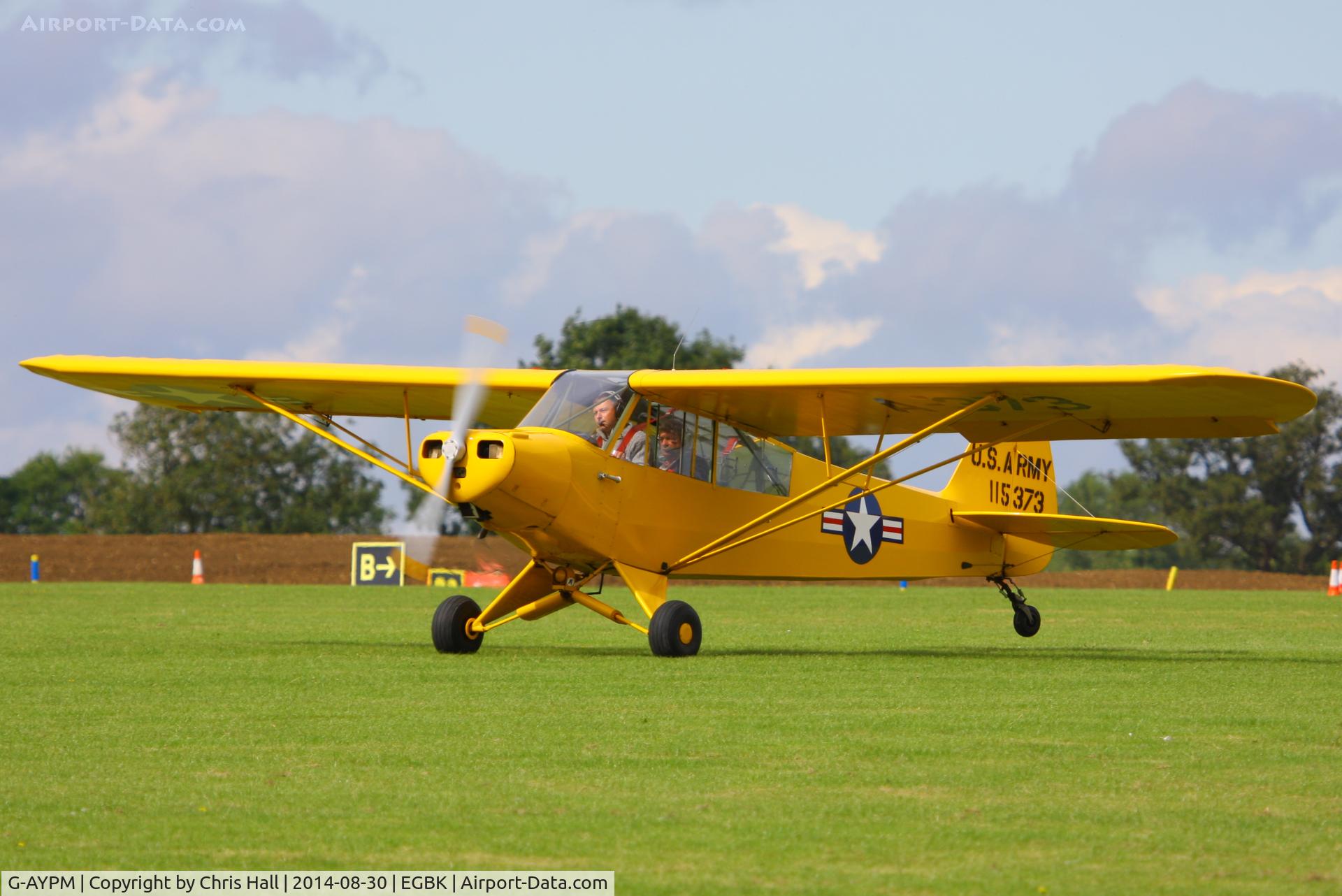 G-AYPM, 1951 Piper L-18C Super Cub C/N 18-1373, at the LAA Rally 2014, Sywell