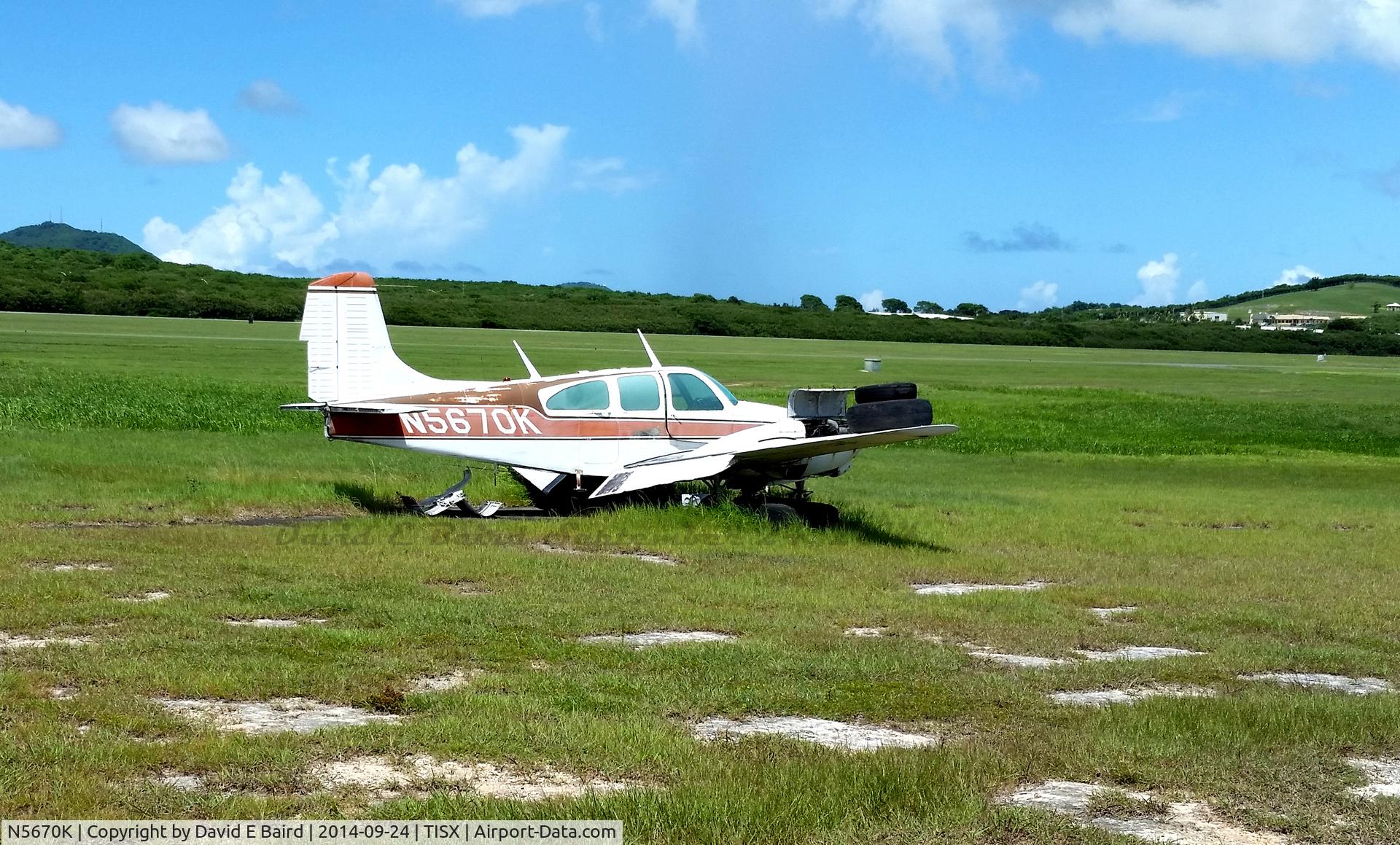 N5670K, 1964 Beech D95A Travel Air C/N TD-588, Sitting here for many years, neglected. St Croix, US Virgin Islands