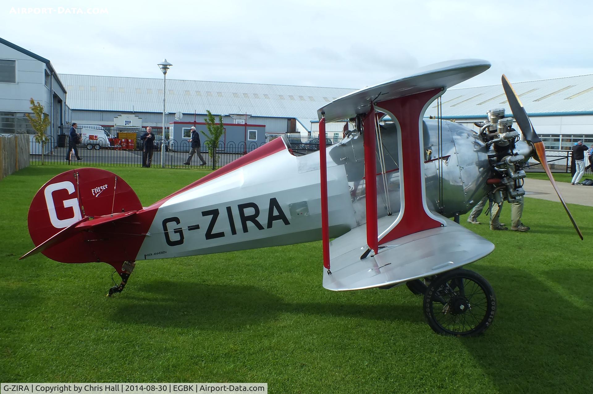 G-ZIRA, 2008 Flitzer Z-1RA Stummelflitzer C/N PFA 342-14596, at the LAA Rally 2014, Sywell