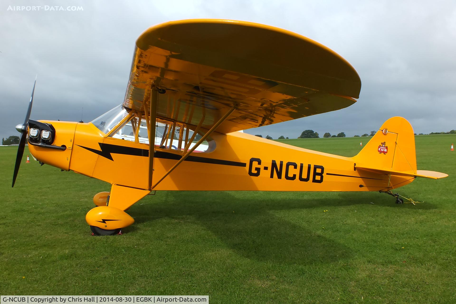 G-NCUB, 1944 Piper L-4H Grasshopper (J3C-65D) C/N 11599, at the LAA Rally 2014, Sywell