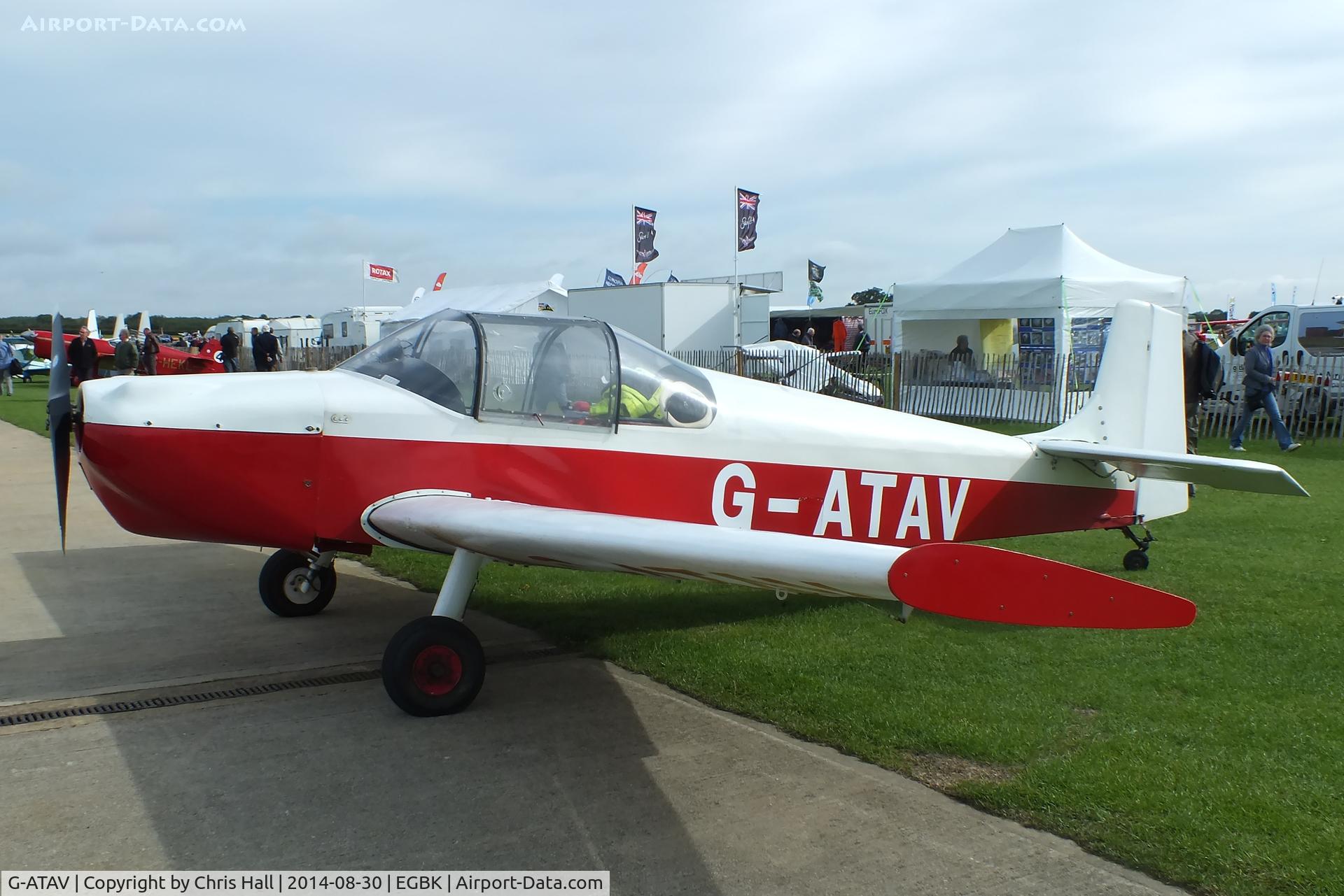 G-ATAV, 1965 Druine D.62C Condor C/N RAE/611, at the LAA Rally 2014, Sywell