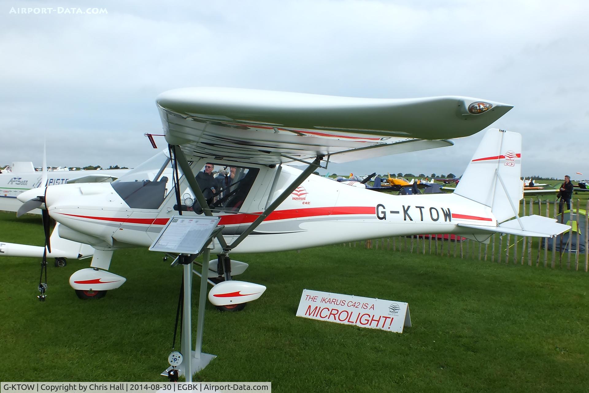 G-KTOW, 2013 Comco Ikarus C42 FB100 Bravo C/N 1311-7287, at the LAA Rally 2014, Sywell