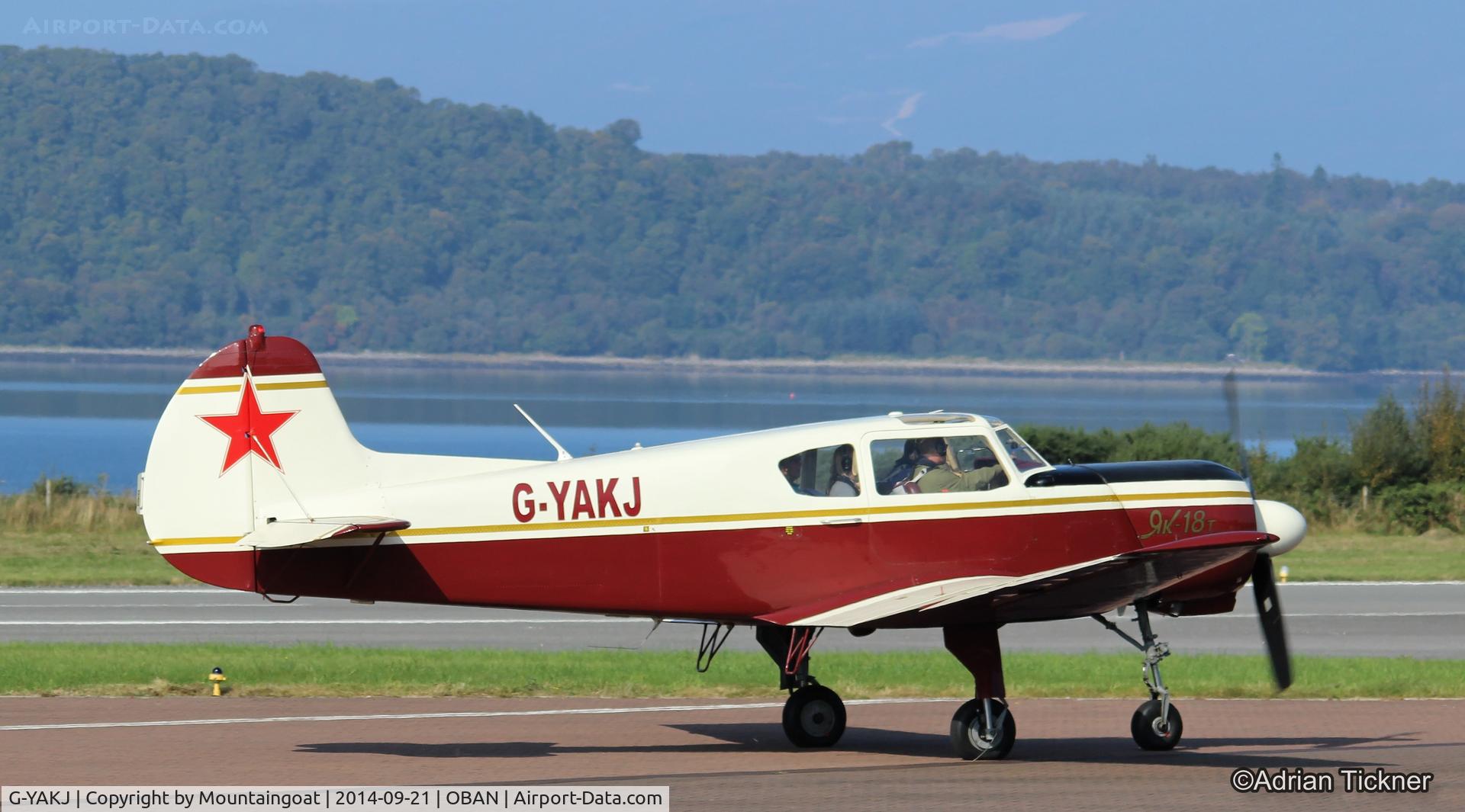 G-YAKJ, 1993 Yakovlev Yak-18T C/N 12055, A surprise visitor on a quiet Sunday afternoon.