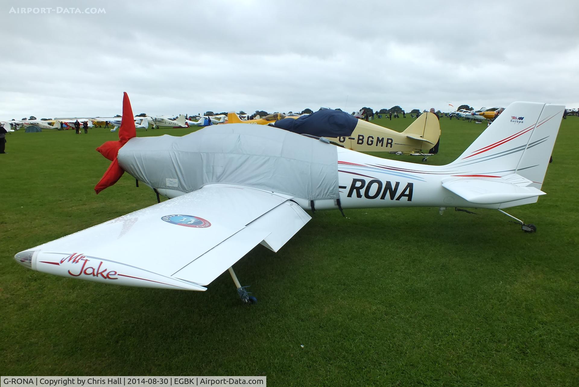 G-RONA, 1997 Europa XS Monowheel C/N PFA 247-12588, at the LAA Rally 2014, Sywell