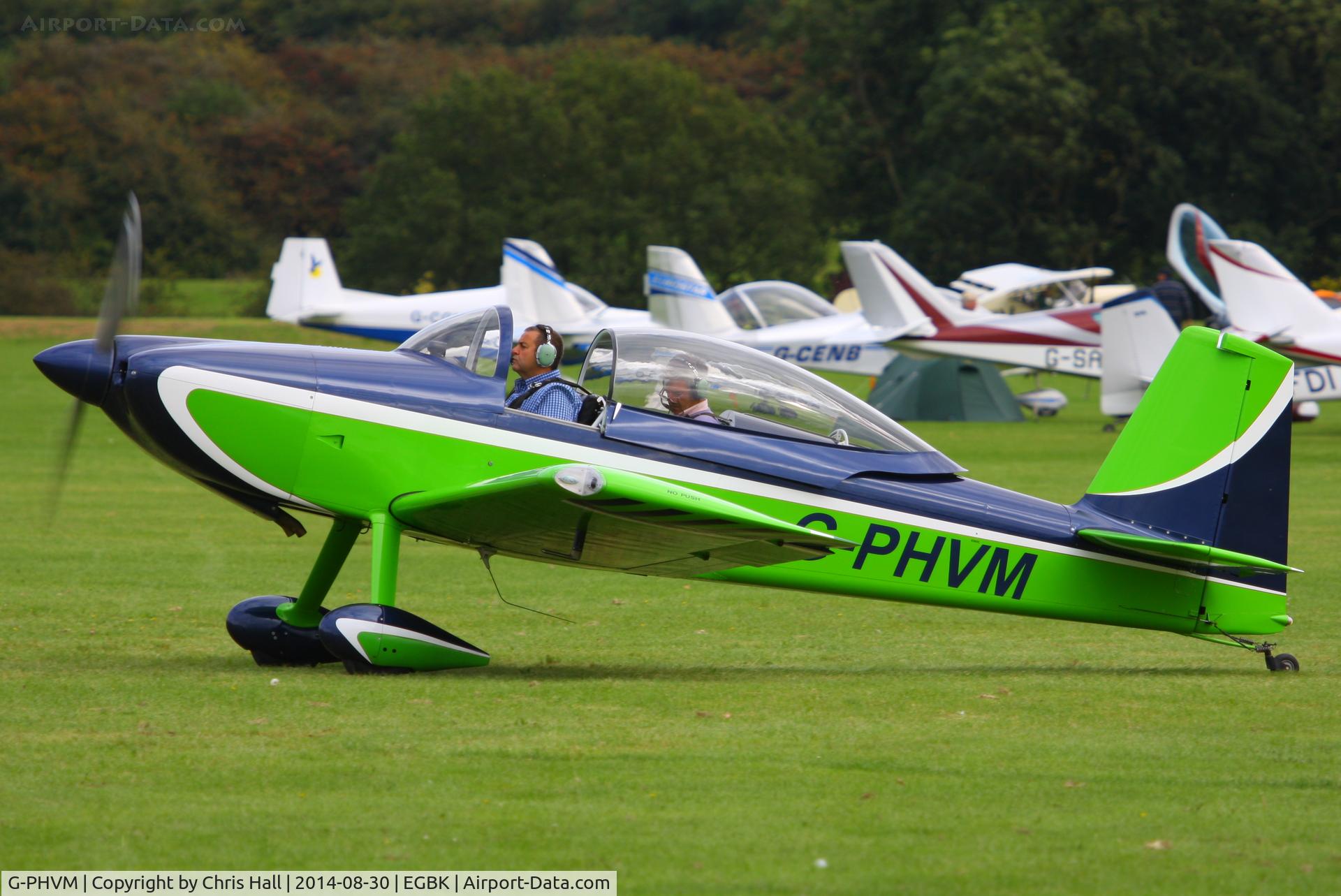 G-PHVM, 2009 Vans RV-8 C/N PFA 303-14609, at the LAA Rally 2014, Sywell