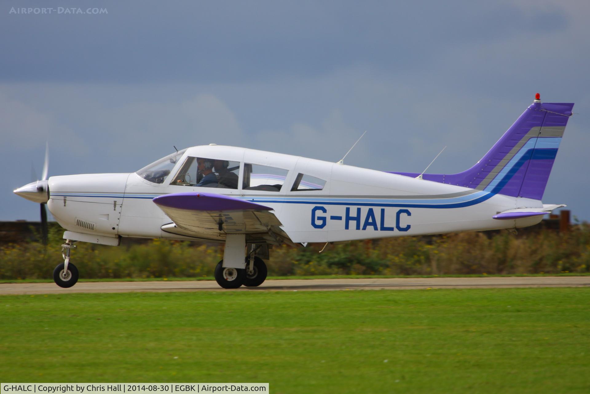 G-HALC, 1973 Piper PA-28R-200 Cherokee Arrow C/N 28R-7335042, at the LAA Rally 2014, Sywell