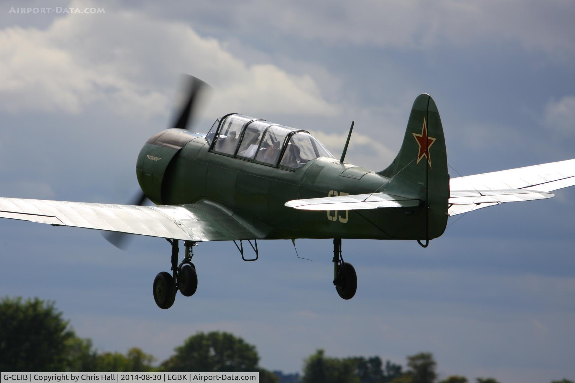 G-CEIB, 1958 Yakovlev Yak-18A C/N 1160403, at the LAA Rally 2014, Sywell
