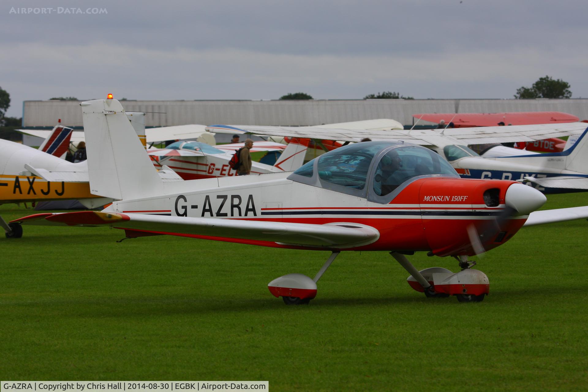 G-AZRA, 1972 Bolkow Bo-209 Monsun C/N 192, at the LAA Rally 2014, Sywell
