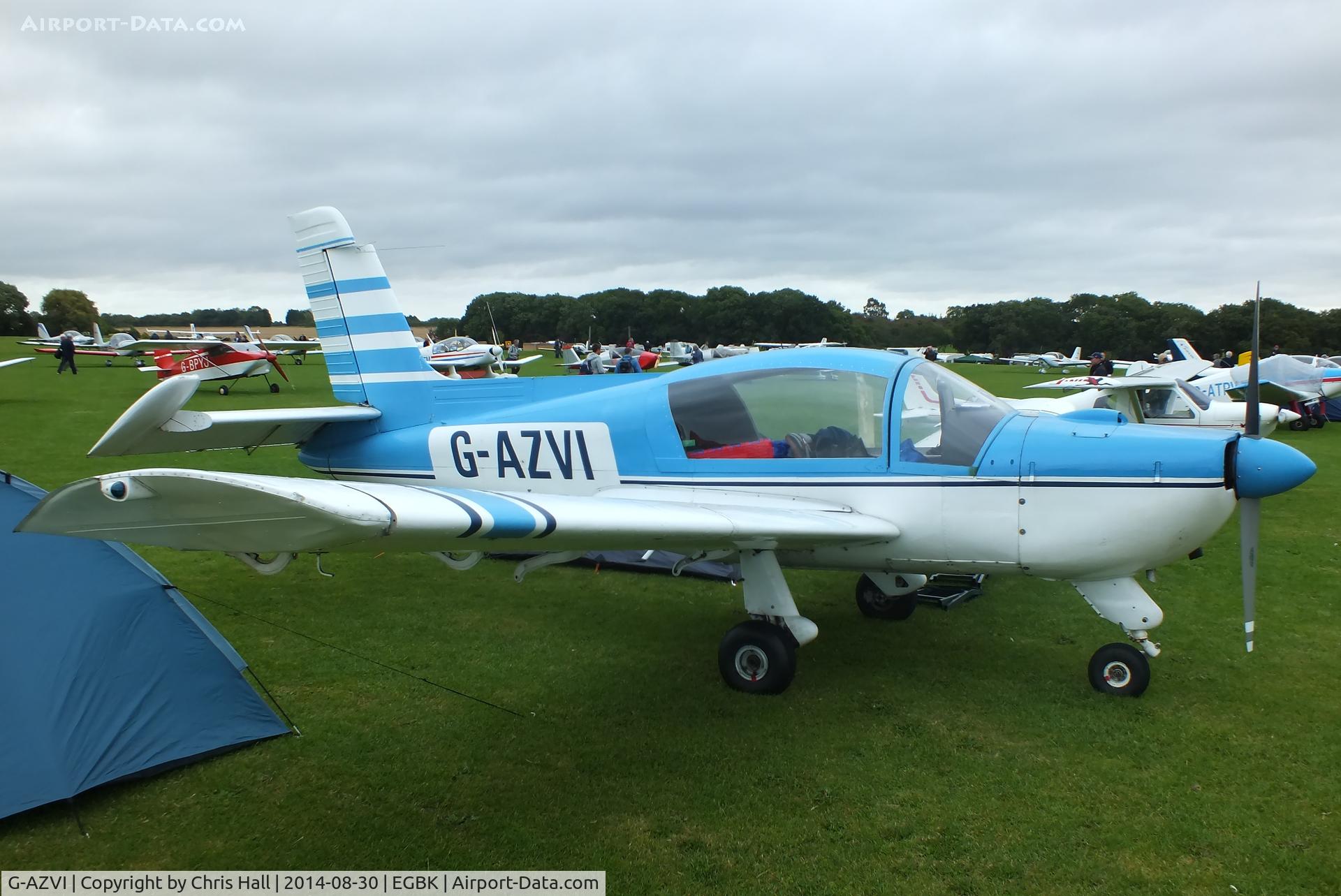 G-AZVI, 1972 Morane-Saulnier MS.892A Rallye Commodore 150 C/N 12039, at the LAA Rally 2014, Sywell
