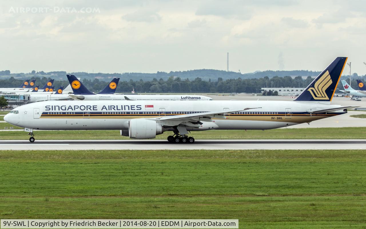 9V-SWL, 2007 Boeing 777-312/ER C/N 34577, departure from München