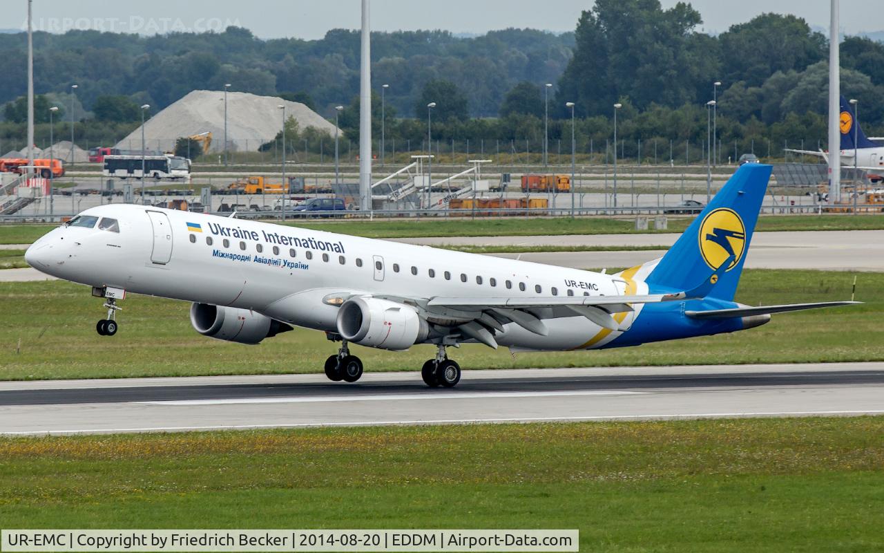 UR-EMC, 2013 Embraer 190STD (ERJ-190-100) C/N 19000589, touchdown at München