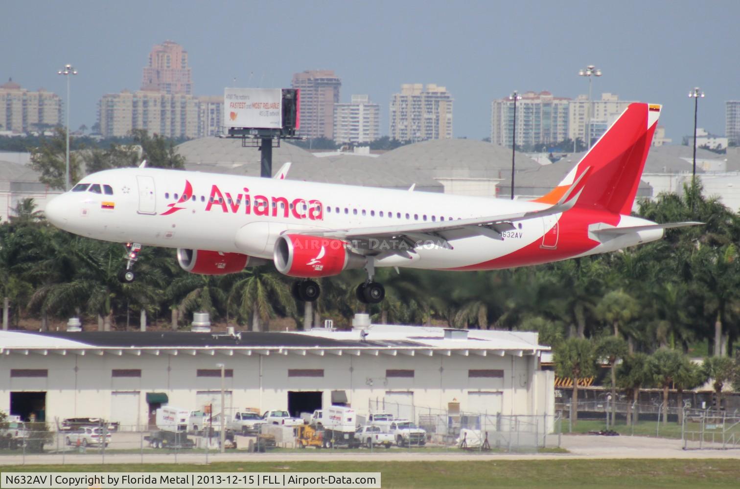 N632AV, 2013 Airbus A320-214 C/N 5632, Avianca A320