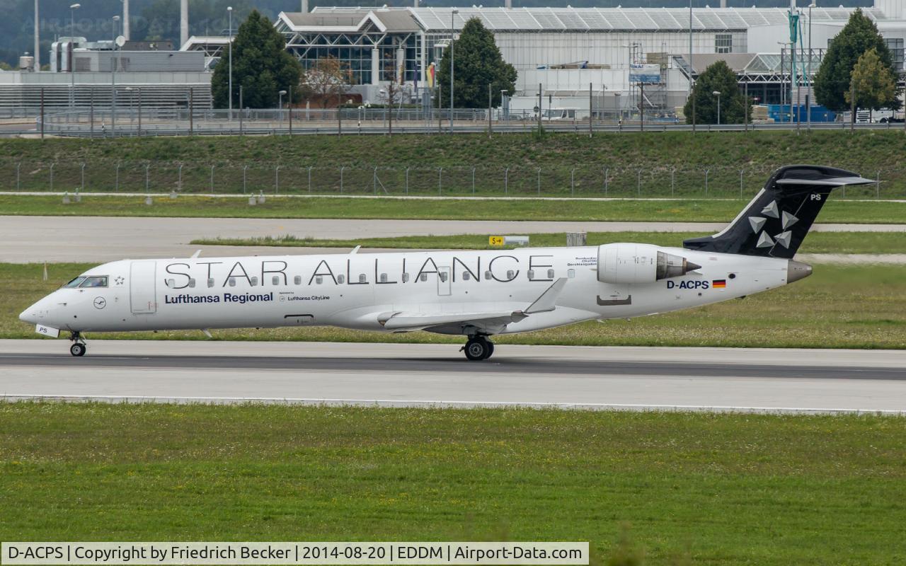 D-ACPS, 2003 Canadair CRJ-700 (CL-600-2C10) Regional Jet C/N 10100, line up for departure from München