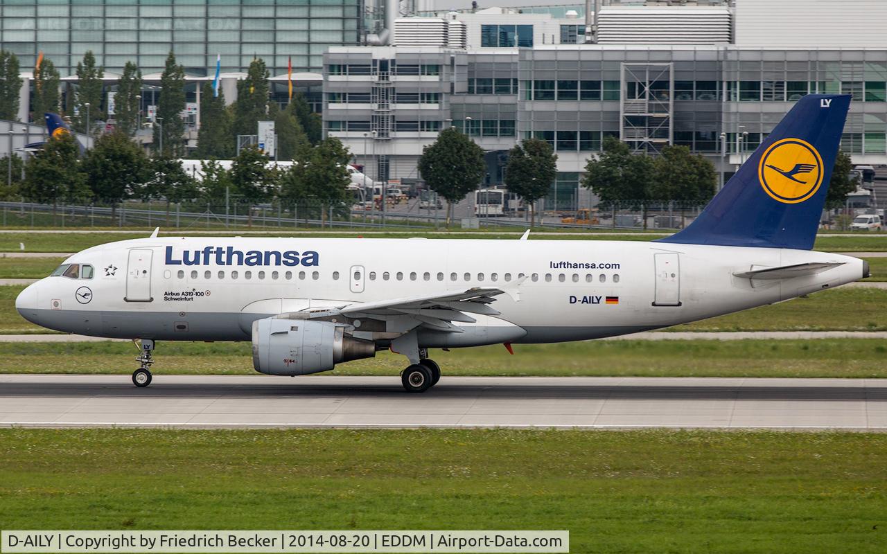 D-AILY, 1998 Airbus A319-114 C/N 875, departure from München