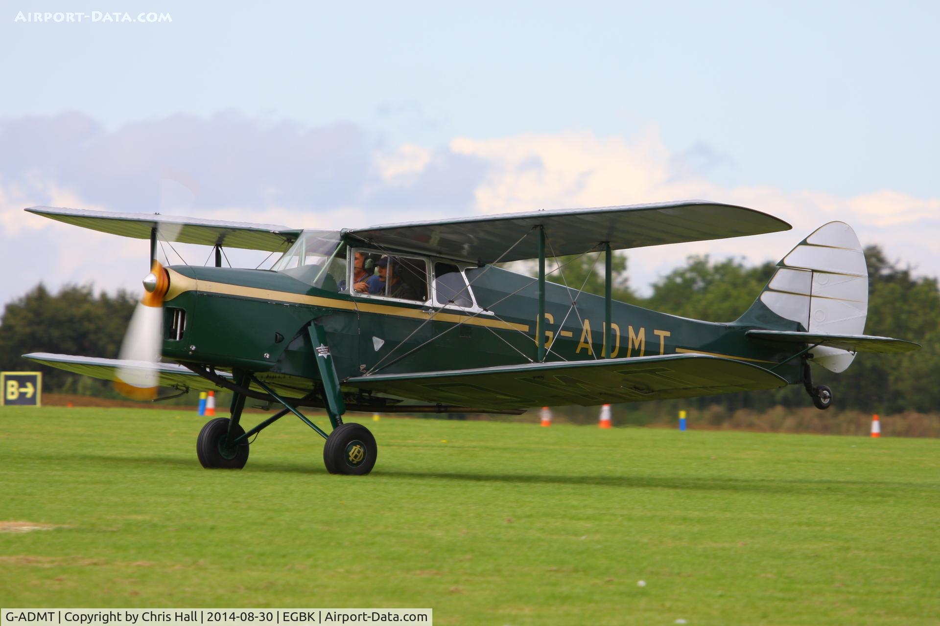 G-ADMT, 1936 De Havilland DH.87B Hornet Moth C/N 8093, at the LAA Rally 2014, Sywell