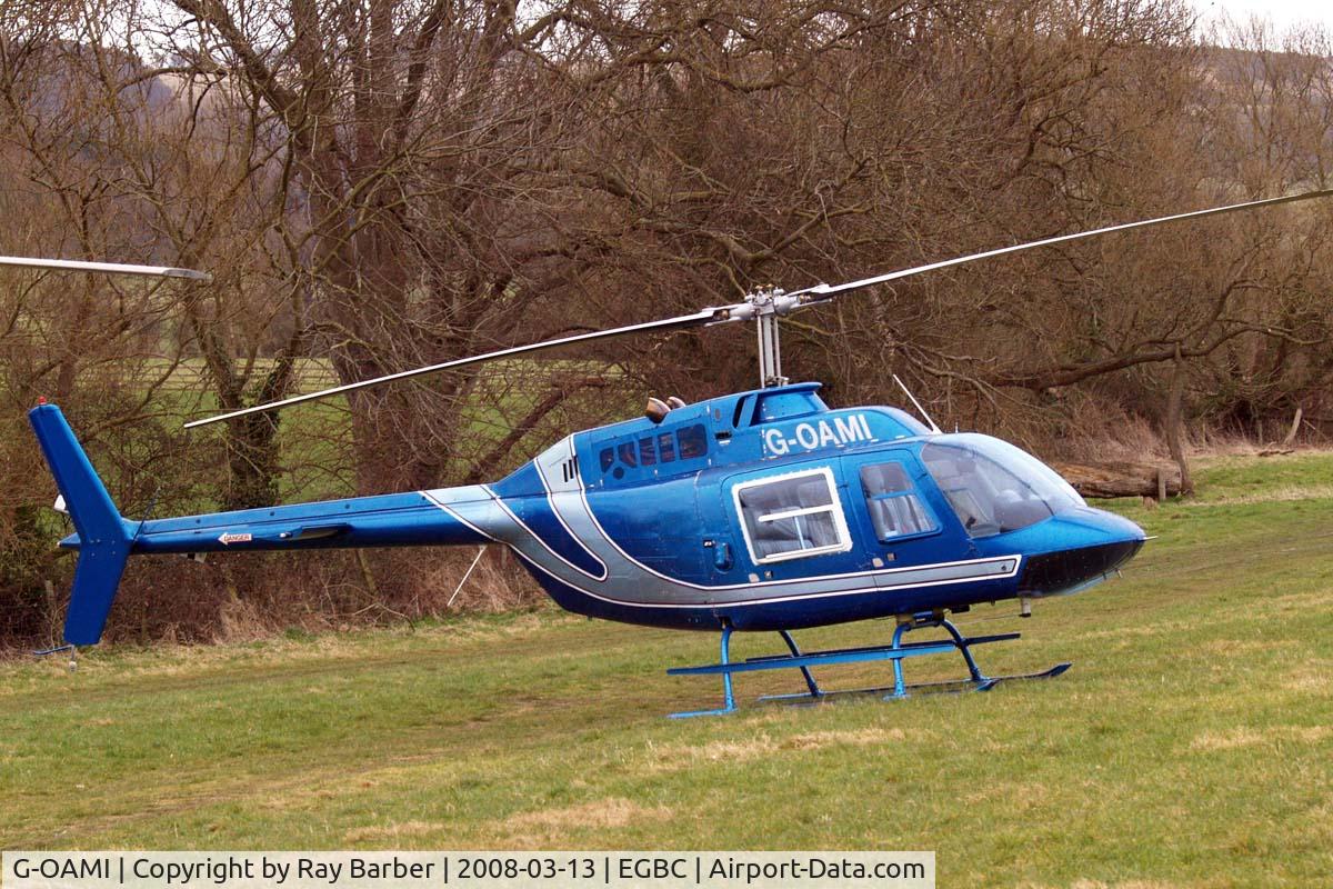 G-OAMI, 1968 Bell 206B JetRanger II C/N 464, Bell 206B Jet Ranger II [464] Cheltenham Racecourse~G 13/03/2008