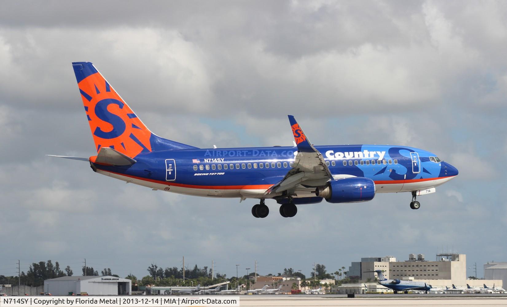 N714SY, 2003 Boeing 737-752 C/N 33786, Sun Country 737-700