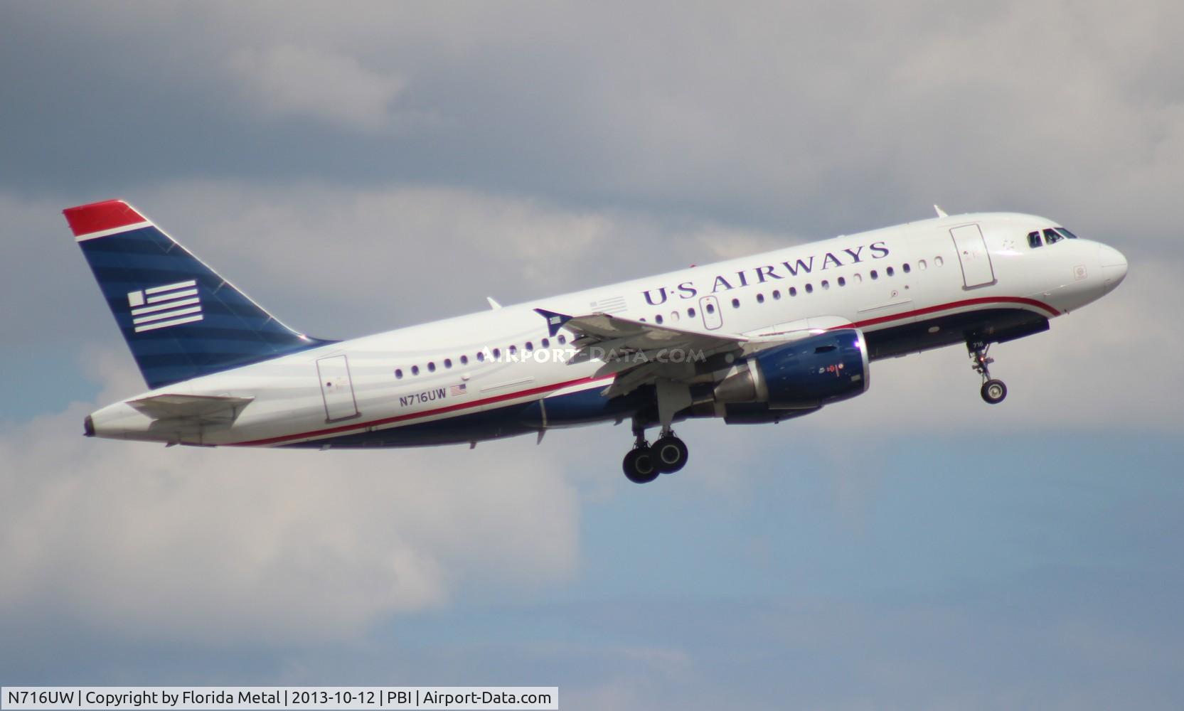 N716UW, 1999 Airbus A319-112 C/N 1055, USAirways A319