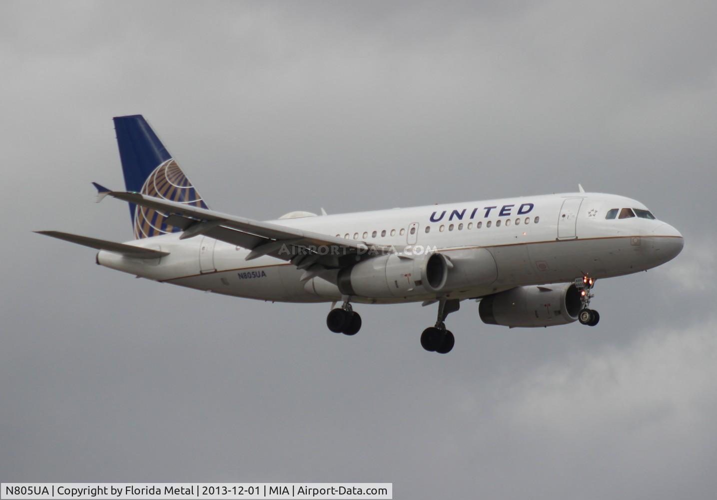 N805UA, 1998 Airbus A319-131 C/N 783, United A319