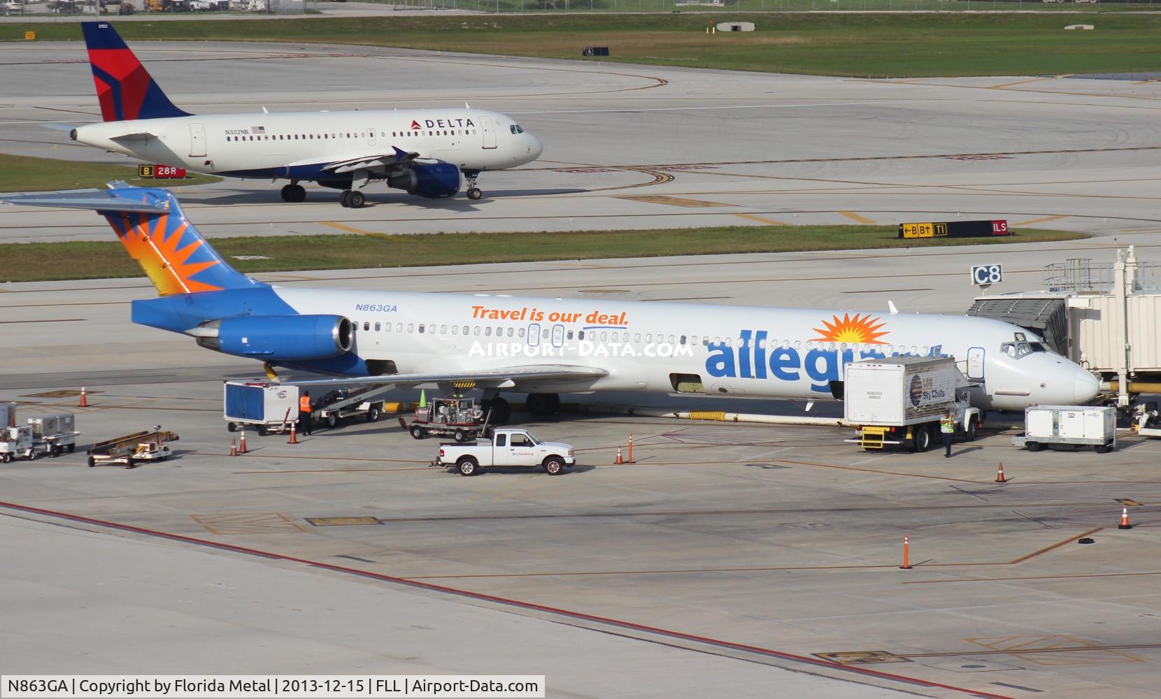 N863GA, 1989 McDonnell Douglas MD-83 (DC-9-83) C/N 49911, Allegiant MD-83