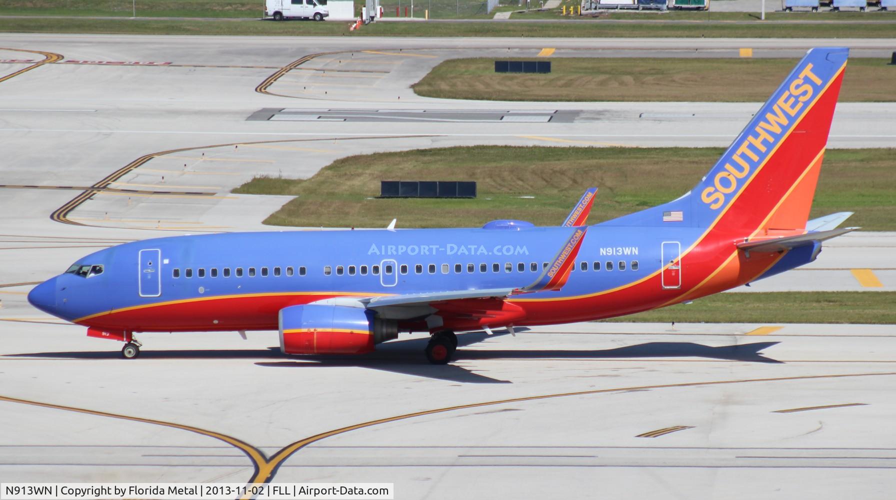 N913WN, 2008 Boeing 737-7H4 C/N 29840, Southwest 737-700