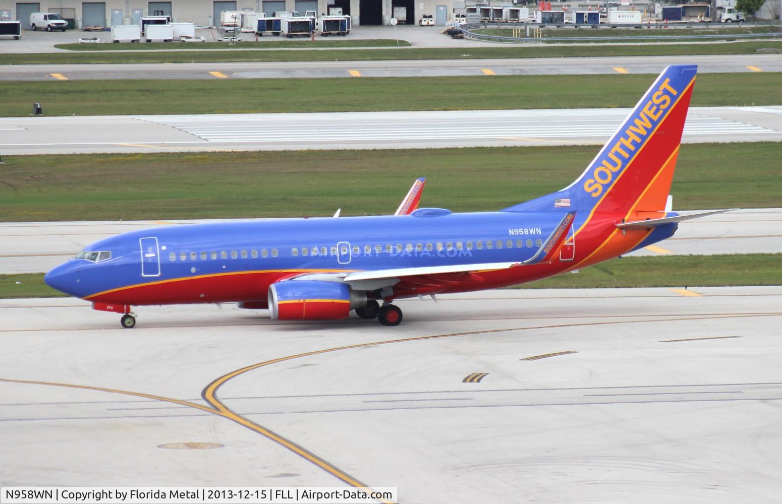 N958WN, 2011 Boeing 737-7H4 C/N 36673, Southwest 737-700