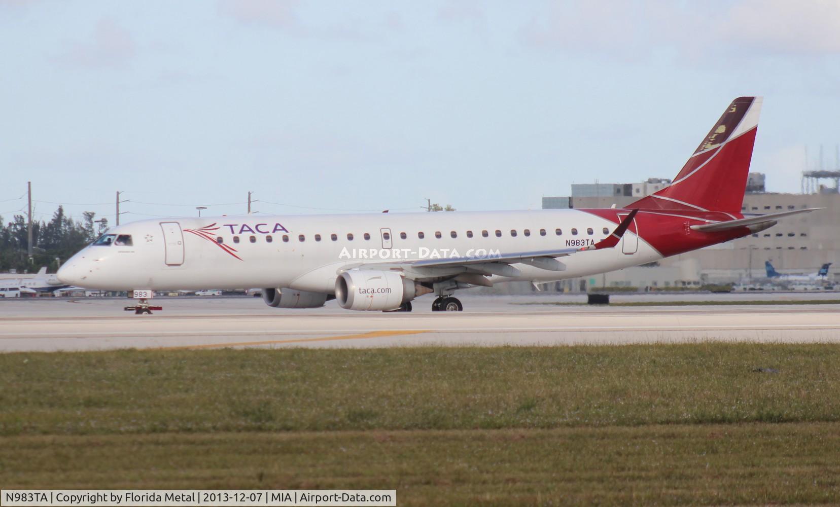 N983TA, 2009 Embraer 190AR (ERJ-190-100IGW) C/N 19000265, TACA E190