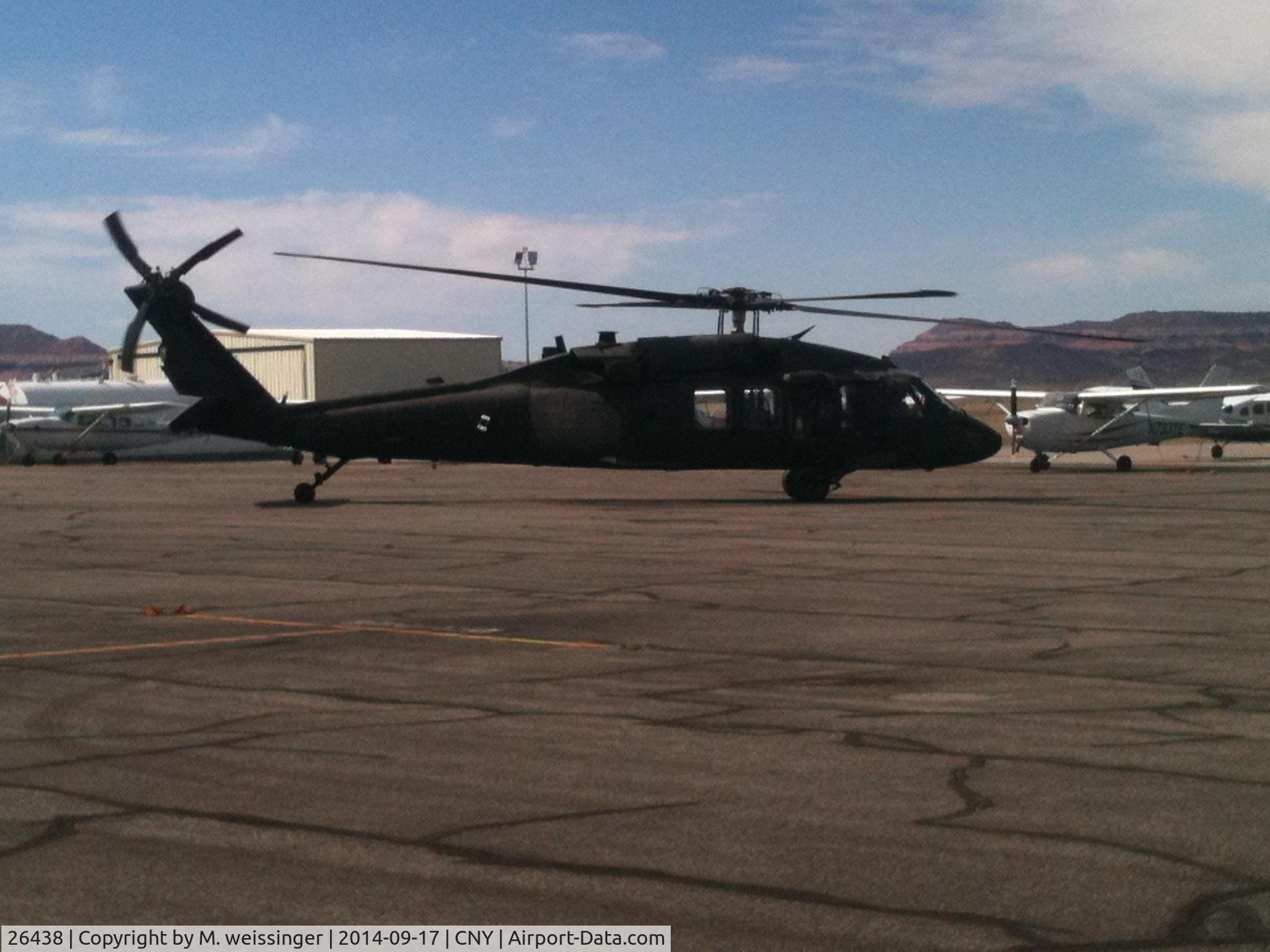 26438, 1995 Sikorsky UH-60L Black Hawk C/N 70-2116, refuel stop at CNY.