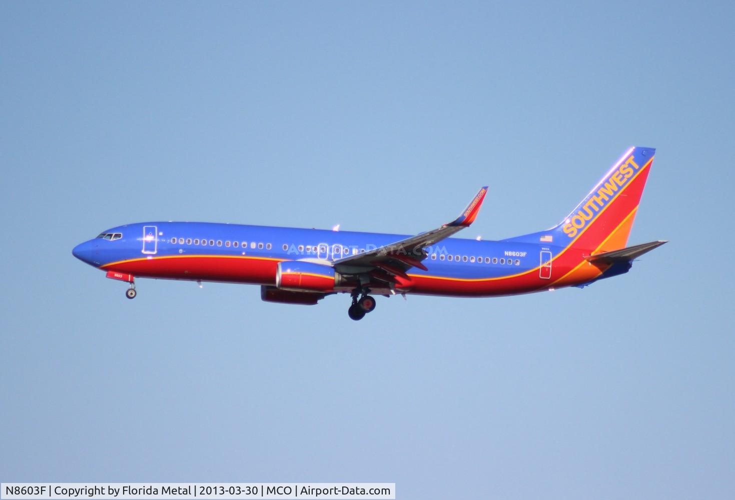 N8603F, 2012 Boeing 737-8H4 C/N 38875, Southwest 737-800