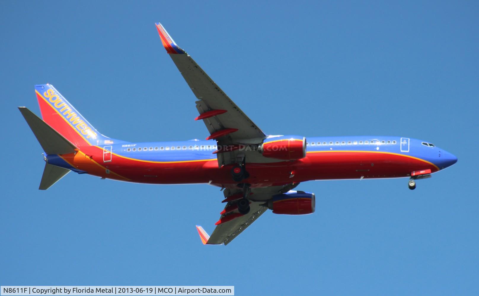 N8611F, 2013 Boeing 737-8H4 C/N 36892, Southwest 737-800