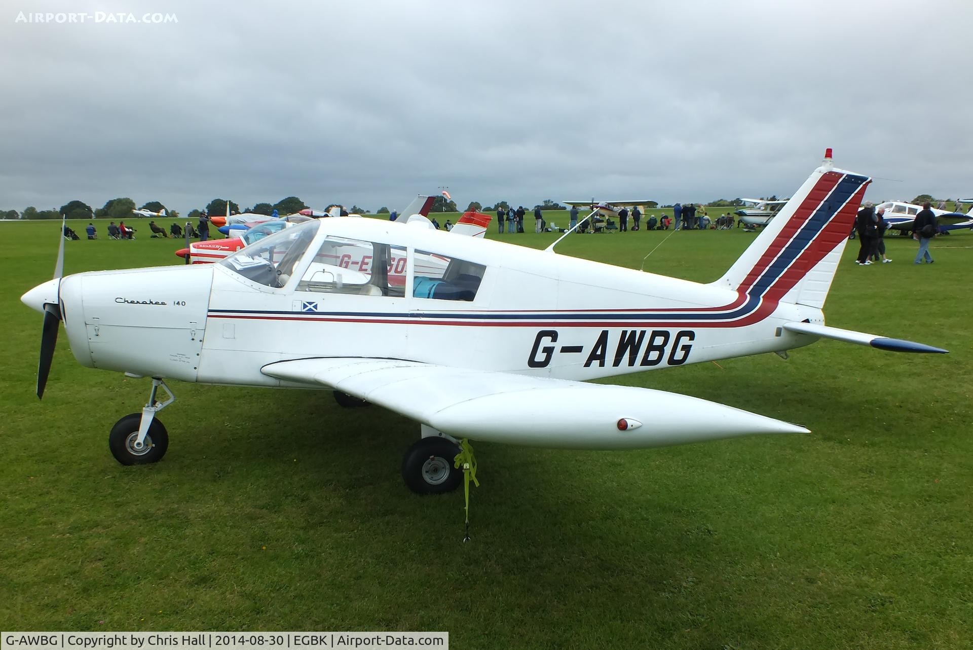 G-AWBG, 1968 Piper PA-28-140 Cherokee C/N 28-24286, at the LAA Rally 2014, Sywell