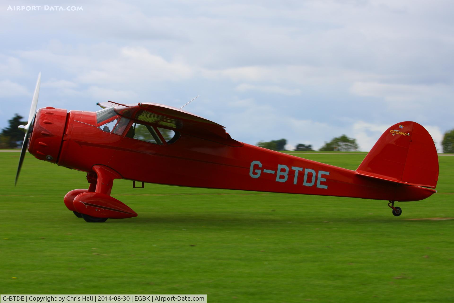 G-BTDE, 1940 Cessna C-165 Airmaster C/N 551, at the LAA Rally 2014, Sywell