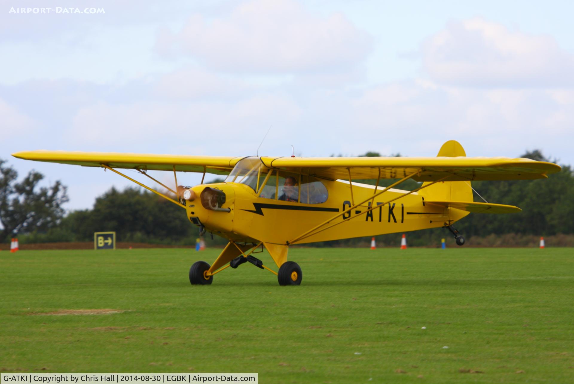 G-ATKI, 1946 Piper J3C-65 Cub Cub C/N 17545, at the LAA Rally 2014, Sywell