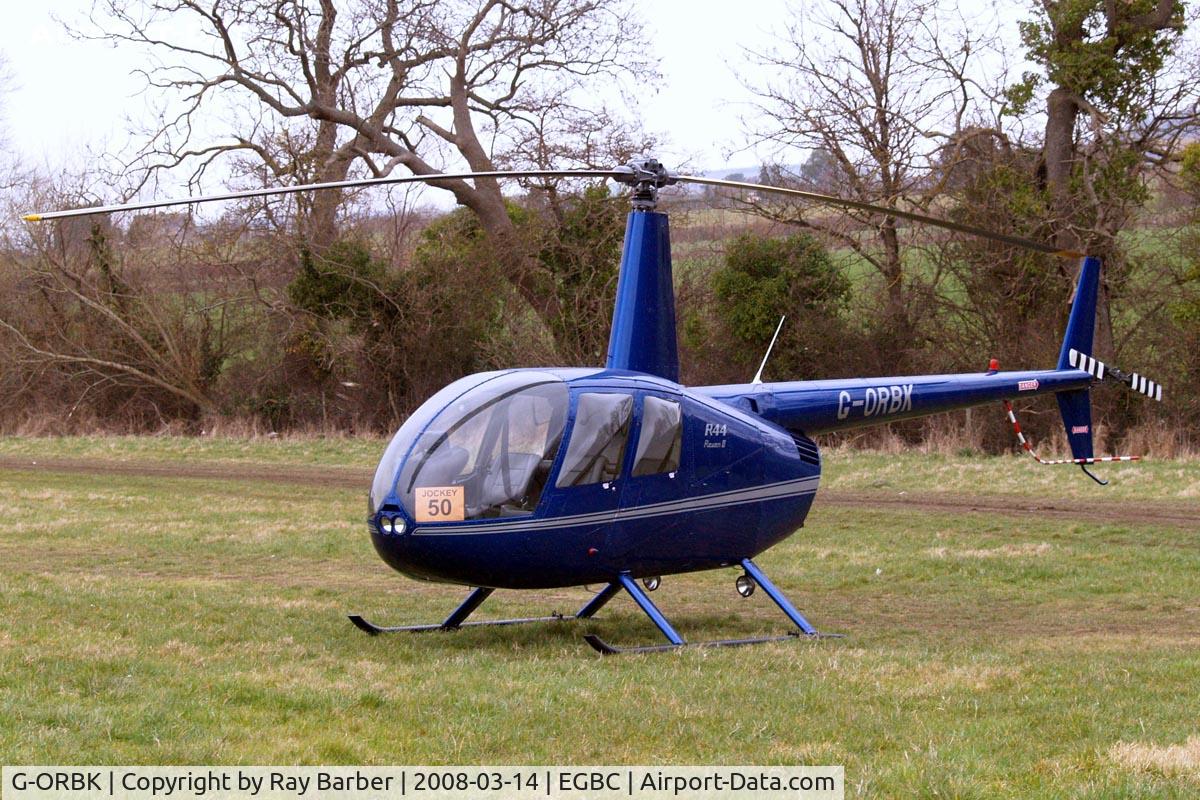 G-ORBK, 2003 Robinson R44 Raven II C/N 10213, Robinson R-44 Raven II [10213] Cheltenham Racecourse~G 14/03/2008